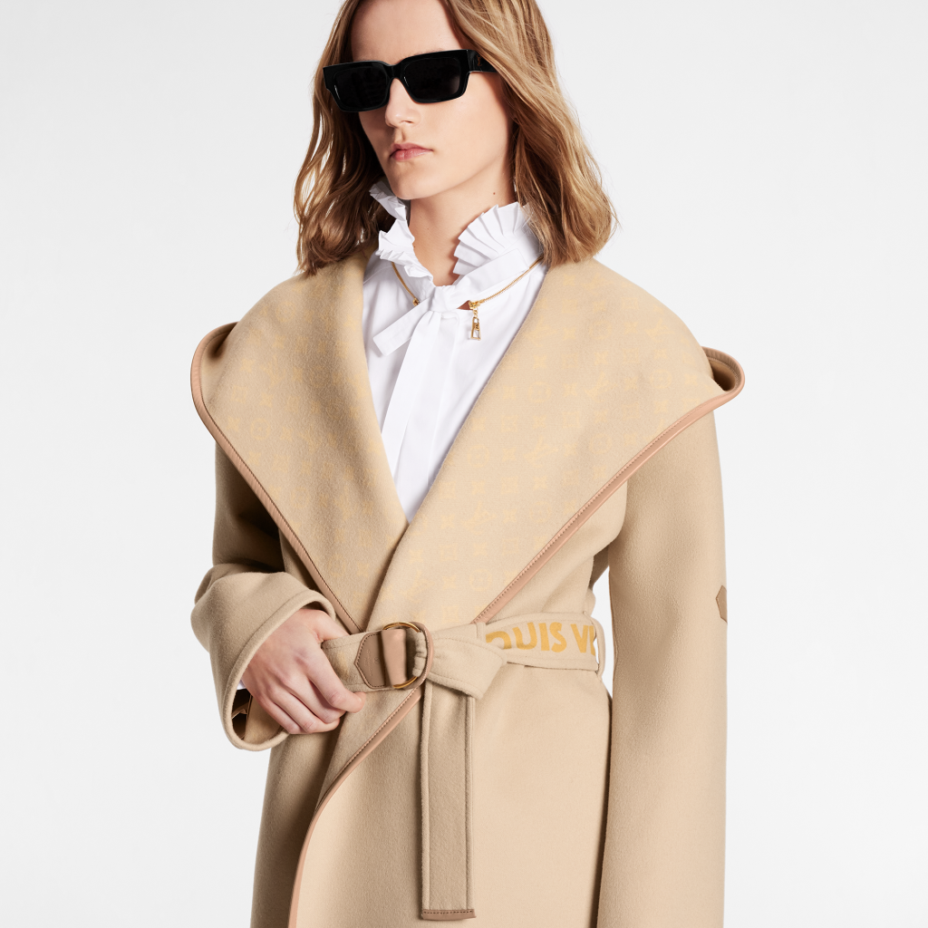 Louis Vuitton Signature Double Face Short Wrap Coat